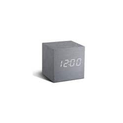 Gingko Design Cube Click Clock Réveil numérique Aluminium