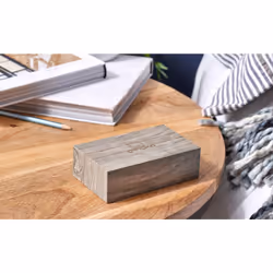 Gingko Design Flip Click Clock Réveil numérique Gris, Bois