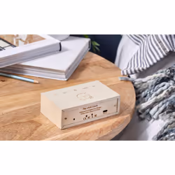 Gingko Design Flip Click Clock Réveil numérique Couleur érable, Blanc