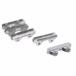 SOURCING MAP 5Pcs Roulettes pour fentre porte coulissante mtal deux roulements 6mm essieux mtalliques poulie roue