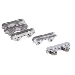 SOURCING MAP 5Pcs Roulettes pour fentre porte coulissante mtal deux roulements 6mm essieux mtalliques poulie roue