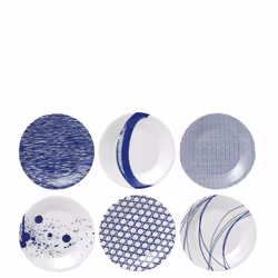 Royal Doulton BCRP-9465, Assiette à apéritif, Rond, Porcelaine, Bleu, Blanc, 16 cm, 15 mm