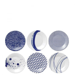 Royal Doulton BCRP-9465 assiette Assiette à apéritif Rond Porcelaine Bleu, Blanc