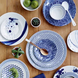 Royal Doulton BCRP-9465 assiette Assiette à apéritif Rond Porcelaine Bleu, Blanc
