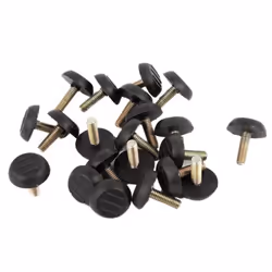 Pied de nivellement - SOURCING MAP - M6 x 20mm - Lot de 20 - Métal et plastique - Noir et argenté