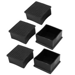 Pied de meuble SOURCING MAP Couvre-pieds de table pour 60mm x 60mm Embout Pied Chaise Carré Caoutchouc Protecteur Meubles Noir 5Pcs