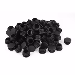 SOURCING MAP 100Pcs Bouchon Pied de Chaise Embout Capuchon Jambe Table Meuble Protection ronds Plastique 25mm diamètre noir