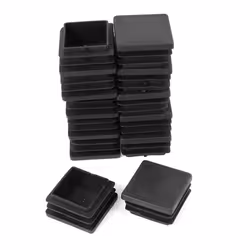 Pied de meuble SOURCING MAP 34mm x 34mm Plastique Insert de tube carré Bouchon Pied Chaise Embout Patin Glisseurs Table Noir ...