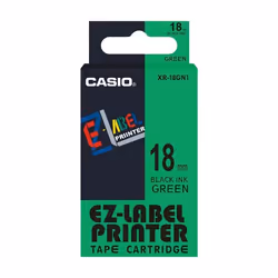 Casio XR-18GN1 ruban d'étiquette Noir sur vert