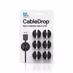 Bluelounge CableDrop range-câbles et serre-câbles Noir 6 pièce(s)