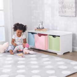 KidKraft Banc De Rangement Nantucket - Pastel - Vue supplémentaire 4