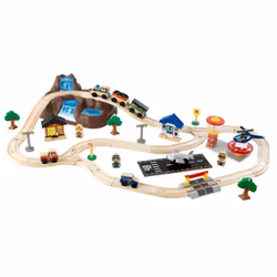 KidKraft 0706943178263, Ensemble véhicule et piste, 3 an(s), Plastique, Bois, Multicolore, Bleu