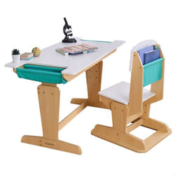 KidKraft - Bureau et Chaise Ajustables en Bois pour Enfant - Bois naturel