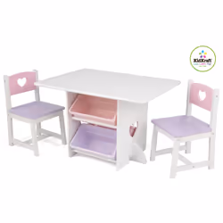 KidKraft Ensemble Table Et 2 Chaises Cœur