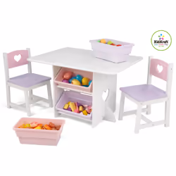 KidKraft Ensemble Table Et 2 Chaises Cœur