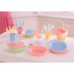 KidKraft Batterie de cuisine 27 pièces, couleurs pastel