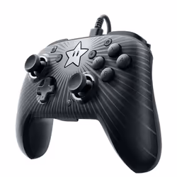 PDP Faceoff Wired Pro Controller- Star Mario Noir, Gris Manette de jeu Analogique/Numérique Nintendo Switch