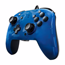 PDP Faceoff Deluxe+ Bleu, Camouflage USB Manette de jeu Analogique/Numérique Nintendo Switch, Nintendo Switch Lite, Nintendo Switch OLED