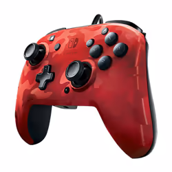 PDP Faceoff Deluxe+ Audio Camouflage, Rouge USB Manette de jeu Analogique/Numérique Nintendo Switch