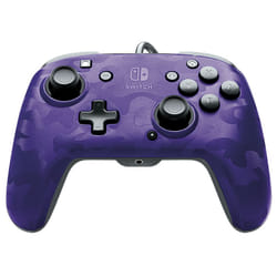 PDP Faceoff Deluxe+ Audio Camouflage, Violet USB Manette de jeu Analogique/Numérique Nintendo Switch, Nintendo Switch Lite, Nintendo Switch OLED