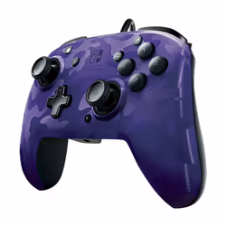PDP Faceoff Deluxe+ Audio Camouflage, Violet USB Manette de jeu Analogique/Numérique Nintendo Switch, Nintendo Switch Lite, Nintendo Switch OLED