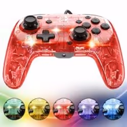 PDP Afterglow Deluxe+ Transparent USB Manette de jeu Analogique/Numérique Nintendo Switch, Nintendo Switch OLED - Vue supplémentaire 6