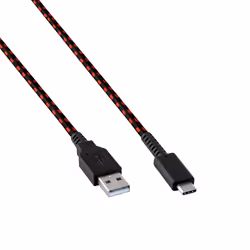 PDP 500-211-EU, 2,4 m, USB A, USB C, Noir, Rouge