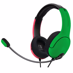 PDP LVL40, Avec fil, Jouer, 200 g, Casque, Noir, Vert