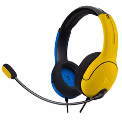 PDP LVL40, Avec fil, Jouer, 200 g, Casque, Bleu, Jaune