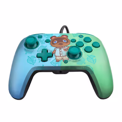 PDP REMATCH: Animal Crossing Tom Nook Bleu, Vert USB Manette de jeu Analogique/Numérique Nintendo Switch, Nintendo Switch Lite, Nintendo Switch OLED