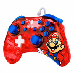 PDP Rock Candy: Mario Punch Rouge, Translucide USB Manette de jeu Analogique/Numérique Nintendo Switch, Nintendo Switch Lite, Nintendo Switch OLED - Vue supplémentaire 5