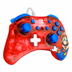 PDP Rock Candy: Mario Punch Rouge, Translucide USB Manette de jeu Analogique/Numérique Nintendo Switch, Nintendo Switch Lite, Nintendo Switch OLED - Vue supplémentaire 6
