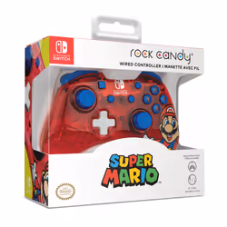 PDP Rock Candy: Mario Punch Rouge, Translucide USB Manette de jeu Analogique/Numérique Nintendo Switch, Nintendo Switch Lite, Nintendo Switch OLED - Vue supplémentaire 8