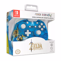 PDP Rock Candy: Berry Brave Link Bleu, Translucide USB Manette de jeu Analogique/Numérique Nintendo Switch, Nintendo Switch Lite, Nintendo Switch OLED - Vue supplémentaire 7