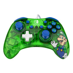 PDP Rock Candy: Luigi Lime Bleu, Vert, Translucide USB Manette de jeu Analogique/Numérique Nintendo Switch, Nintendo Switch Lite, Nintendo Switch OLED