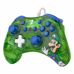 PDP Rock Candy: Luigi Lime Bleu, Vert, Translucide USB Manette de jeu Analogique/Numérique Nintendo Switch, Nintendo Switch Lite, Nintendo Switch OLED - Vue supplémentaire 5