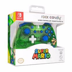 PDP Rock Candy: Luigi Lime Bleu, Vert, Translucide USB Manette de jeu Analogique/Numérique Nintendo Switch, Nintendo Switch Lite, Nintendo Switch OLED - Vue supplémentaire 6