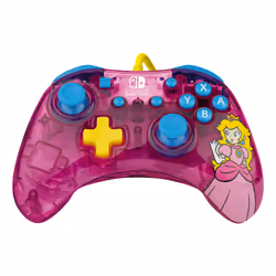 PDP Rock Candy: Bubblegum Peach, Manette de jeu, Nintendo Switch, Nintendo Switch Lite, Nintendo Switch OLED, Croix direction ...