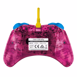 PDP Rock Candy: Bubblegum Peach Rose, Translucide USB Manette de jeu Analogique/Numérique Nintendo Switch, Nintendo Switch Lite, Nintendo Switch OLED