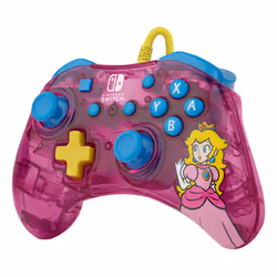 PDP Rock Candy: Bubblegum Peach Rose, Translucide USB Manette de jeu Analogique/Numérique Nintendo Switch, Nintendo Switch Lite, Nintendo Switch OLED - Vue supplémentaire 5