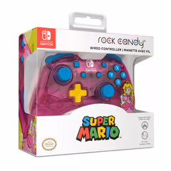 PDP Rock Candy: Bubblegum Peach Rose, Translucide USB Manette de jeu Analogique/Numérique Nintendo Switch, Nintendo Switch Lite, Nintendo Switch OLED - Vue supplémentaire 8