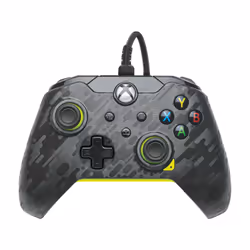 PDP Manette filaire: Carbone électriquePour Xbox Series X|S