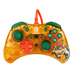 PDP Rock Candy: Lemon Bomb Bowser Vert, Translucide, Jaune USB Manette de jeu Analogique/Numérique Nintendo Switch, Nintendo Switch Lite, Nintendo Switch OLED