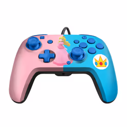 PDP Peach REMATCH, Manette de jeu, Nintendo Switch, Nintendo Switch OLED, Croix directionnelle, Bouton d'accueil, Avec fil, U ...