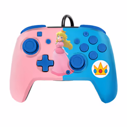 PDP Peach REMATCH Multicolore USB Manette de jeu Nintendo Switch, Nintendo Switch OLED