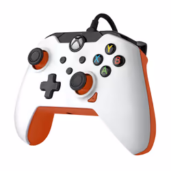 PDP 049-012-WO accessoire de jeux vidéo Orange, Blanc USB Manette de jeu Analogique/Numérique PC, Xbox, Xbox One X, Xbox Series S, Xbox Series X