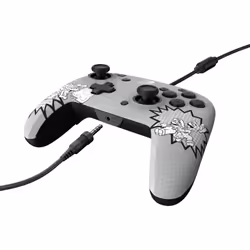 PDP REMATCH: Comic Attack Noir, Gris, Blanc USB Manette de jeu Analogique/Numérique Nintendo Switch, Nintendo Switch OLED