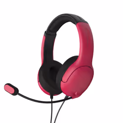 PDP Casque filaire AIRLITE: Scarlet Red Pour PlayStation 5 et PlayStation 4, Avec fil, Jouer, Casque, Noir, Rouge