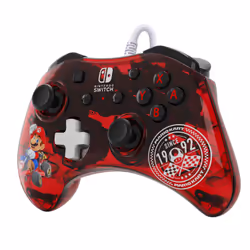 PDP Rock Candy: Mario Punch Rouge, Translucide USB Manette de jeu Analogique/Numérique Nintendo Switch, Nintendo Switch Lite, Nintendo Switch OLED - Vue supplémentaire 5
