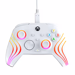 PDP Manette filaire Afterglow Wave: White Pour Xbox Series X|S, Xbox One & Windows 10/11